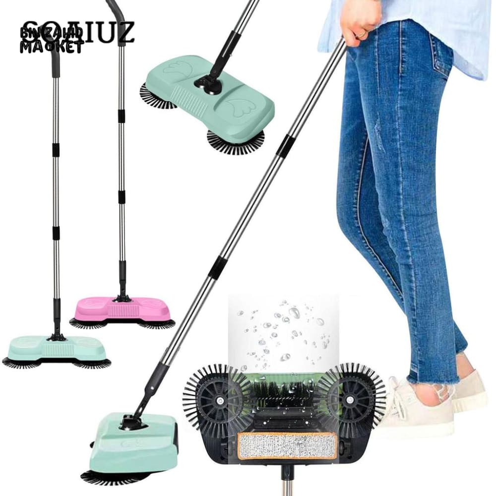 3-IN-1 MAGIC BROOM MOP β HAND PUSH FLOOR SWEEPER DUST COLLECTOR & WET CLEANER