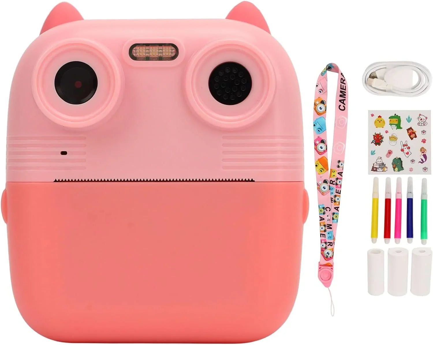 D8S Kids Digital Camera β 1080P HD, 48MP, Front & Rear Dual Lens, Thermal Print