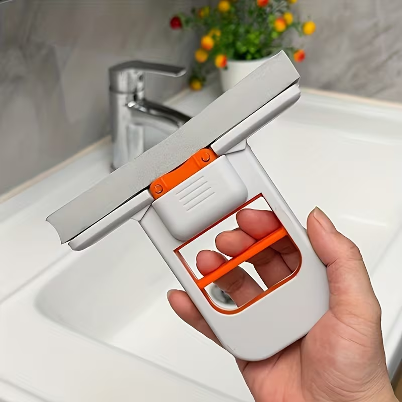 New One-Hand Press Mini Foldable Desktop Mop Self Wringing | Portable Sponge Mop for Kitchen Bathroom Glass Table | No Hand Wash Mini Cleaning Mop | Space Saving Compact Cleaning Tool