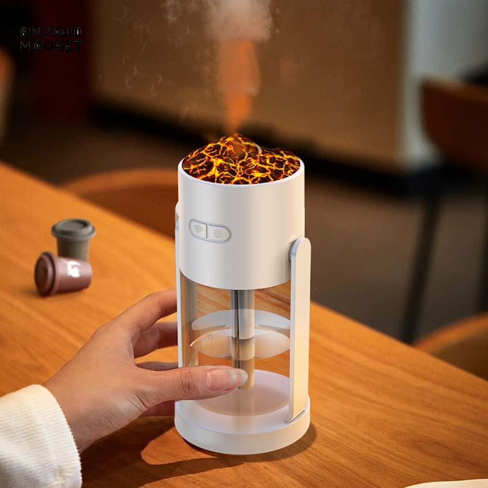 CREATIVE VOLCANO AIR HUMIDIFIER β USB DESKTOP MIST MAKER WITH LED FLAME LIGHT