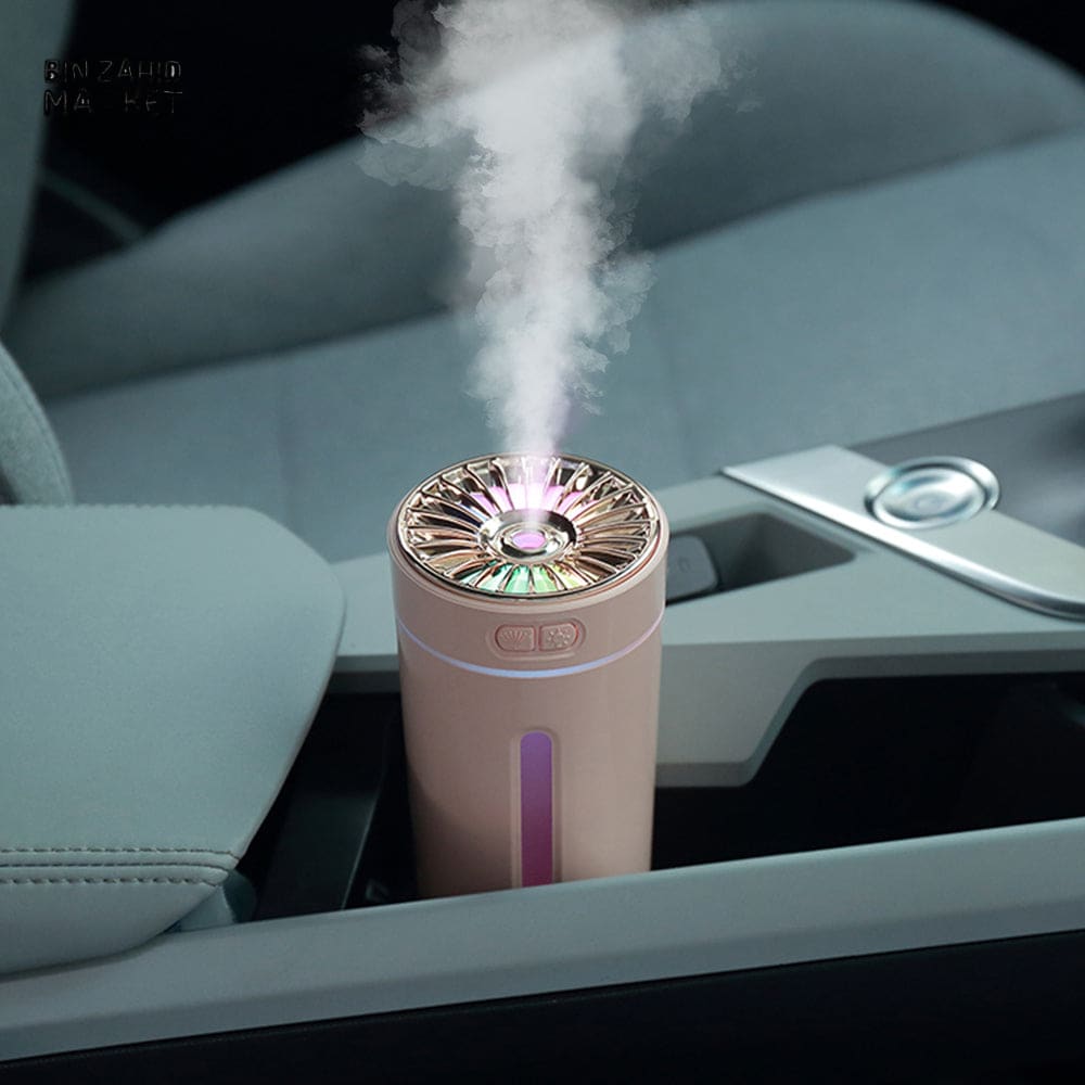 PORTABLE CAR AIR HUMIDIFIER β USB MIST MAKER WITH RGB LED MOOD LIGHT