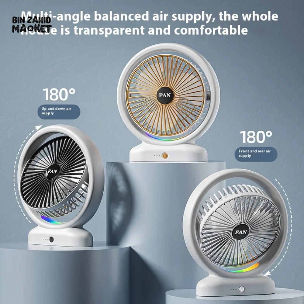 PORTABLE DESKTOP FAN WITH LIGHT β IDEAL FOR DORM ROOMS & WORKSPACES