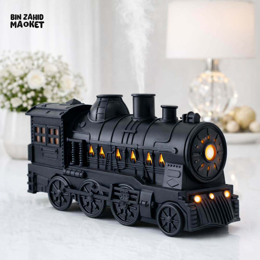 VINTAGE TRAIN AROMA DIFFUSER WITH MIST β LED HOME DECOR HUMIDIFIER