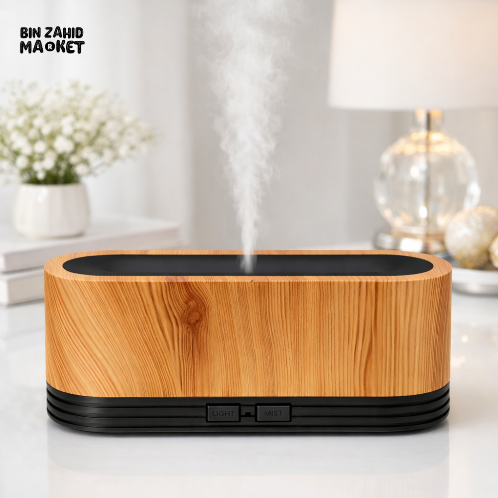 WOOD GRAIN AROMA DIFFUSER β LED MIST HOME HUMIDIFIER
