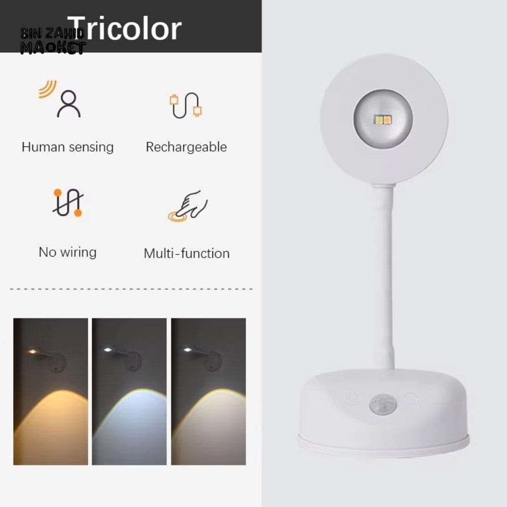 USB RECHARGEABLE WIRELESS WALL LIGHT – SMART HUMAN DETECTION  MOTION-ACTIVATED DIMMABLE ENERGY-SAVING LED